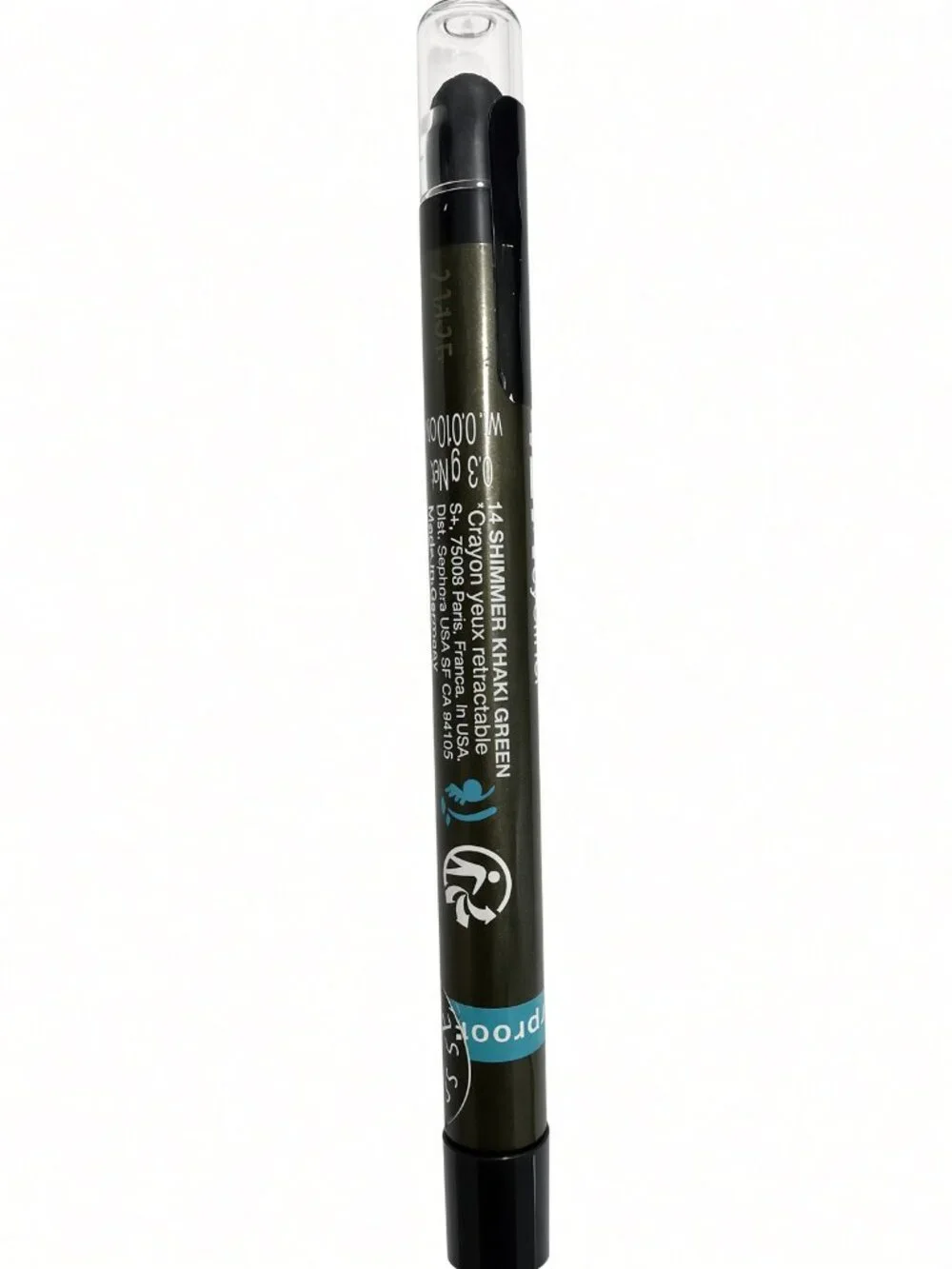 Sephora 12HR Retractable Eyeliner 14 Shimmer Khaki Green New